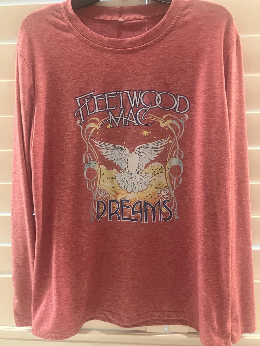 Fleetwood Mac 'Dreams' Graphic Long Sleeve Tee - Red Heather